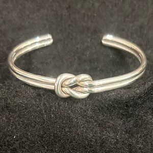 James Avery RETIRED “Lovers Knot” Sterling Cuff Bracelet